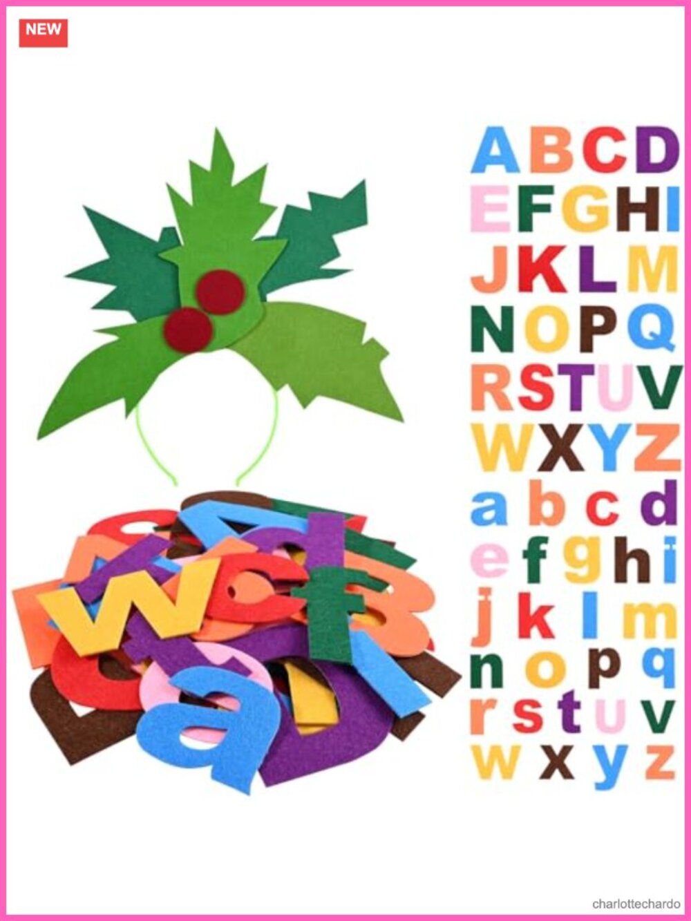 Palm Tree Headband & Felt Letter Costume Accessory Set for Cosplay Party